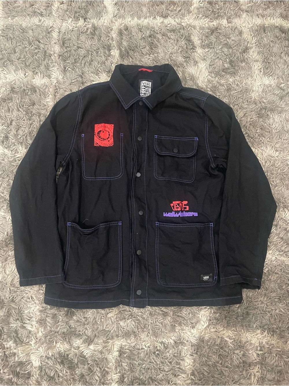 Vans Ruben Martinho Drill Chore Coat Jacket Black Size Large